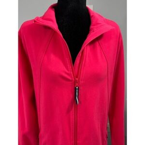 Talbots Bright Coral Pink Workout Jacket Large Slim Fit
